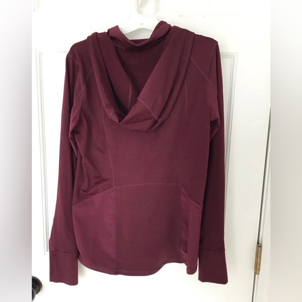 Athleta Burgundy Lightweight Workout Running Hoodie